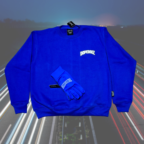 Dopeboiz Stars Jumper & Gloves Set - Royal Blue