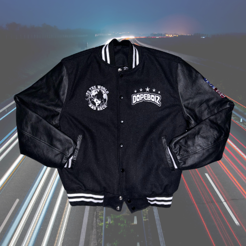 Dopeboiz All Black Letterman Jacket