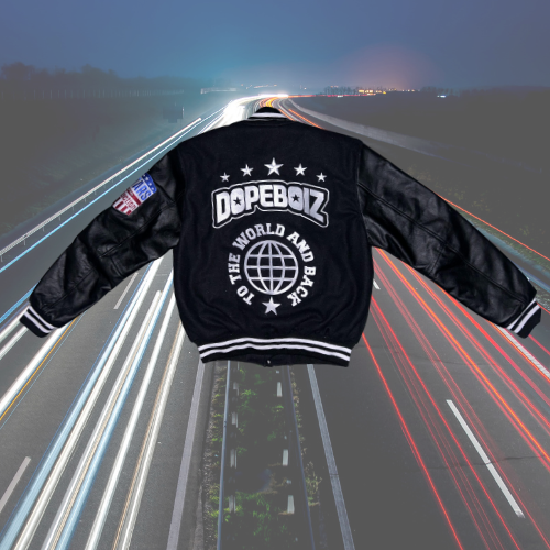 Dopeboiz All Black Letterman Jacket