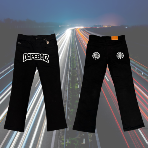 Dopeboiz Stars Denim Pants - Black